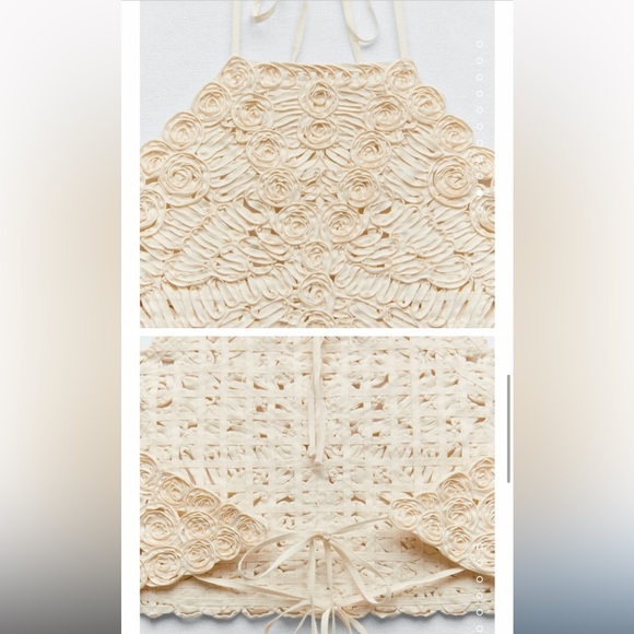 NWT ZARA TIED CROP TOP - Picture 4 of 4